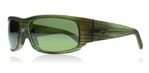 Maui Jim World Cup Sunglasses Stripe Green HT266-15MR Polariserade 64mm