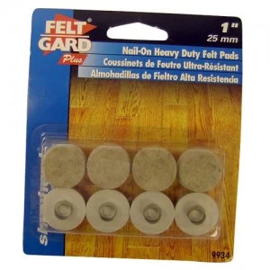 Select Hardware Nail-in Felt Pads 25mm 1" 8 Pack