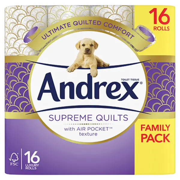 Andrex Supreme Quilts 16 Toilet Rolls