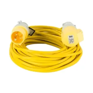 Defender E85121 14m Extension Lead - 16A 2.5mm Cable - Yellow 110V - 221709