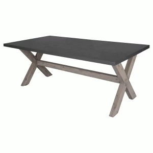 Charles Bentley Fibre Cement and Acacia Wood Rectangle Dining Bench