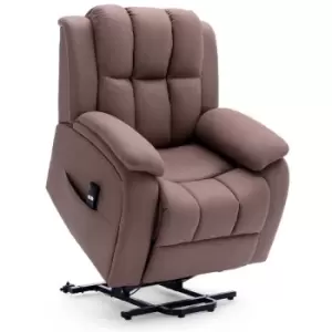 More4homes - brookline electric fabric single motor riser recliner lift mobility tilt chair mocha - Mocha