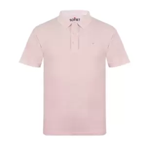 Soviet Garment Dyed Polo Shirt Mens - Pink