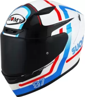 Suomy Track-1 Ninety Seven Helmet, white-red-blue Size M white-red-blue, Size M