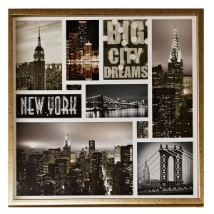 Arthouse Big City Dream New York Montage Framed Print