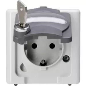 Kopp 103456009 1 Piece Wet room switch product range Complete PG socket (lockable) BlueElectric Grey