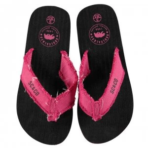 SoulCal Kapas Juniors Flip Flops - Black/Pink