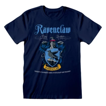 Harry Potter - Ravenclaw Crest Unisex Small T-Shirt - Navy