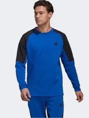 adidas Designed For Gameday Sweatshirt, Blue Size M Men