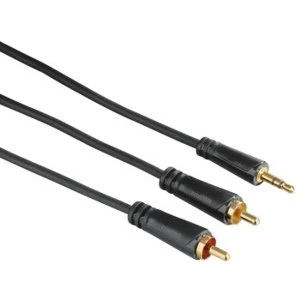 Hama Audio cable 3.5mm Jack Plug - 2 RCA Plugs, Stereo, gold-plated, 1.5 m