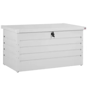Garden Storage Box White Metal 4x2x2ft Lockable