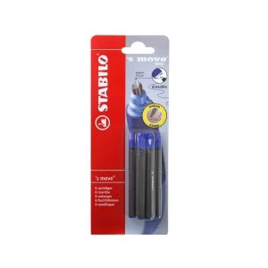 STABILO EASYStart Rollerball Pen Refill, Medium 0.5mm Tip, Blue Ink