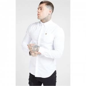SikSilk Long Sleeve Logo Shirt - White