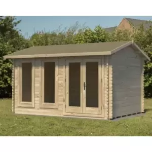 Chiltern 4.0m x 3.0m Log Cabin - Apex Roof, Double Glazed 34kg Felt, plus Underlay
