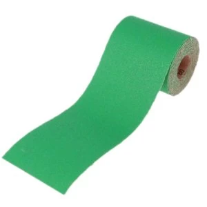Faithfull Aluminium Oxide Sanding Paper Roll Green 115mm x 5m - 120g