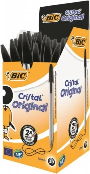 Original Bic Cristal Medium Ballpoint Pen Black 837363