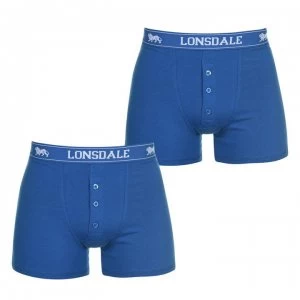 Lonsdale 2 Pack Boxers Mens - Blue