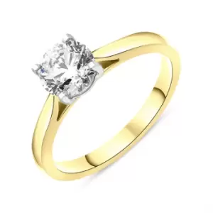 18ct Yellow Gold 1.06ct Diamond Round Brilliant Cut Solitaire Ring