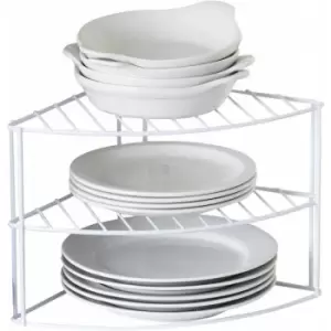Neo 3 Tier Kitchen Cupboard Plate Holder and Storage Rack