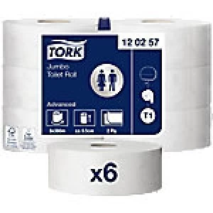 Tork Toilet Rolls T1 Advanced Jumbo 2 Ply 6 Rolls