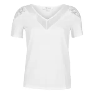 Morgan DLINOU womens T shirt in White - Sizes S,M,XS
