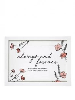 Personalised Always & Forever A4 Framed Print
