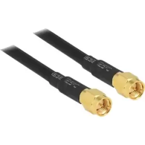 Delock WiFi aerials Cable [1x SMA plug - 1x SMA plug] 2m Black gold plated connectors