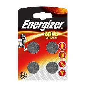 Original Energizer CR2016 3V Lithium Coin Battery 1 x Pack of 4