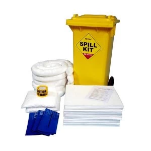 Fentex Oil and Fuel Wheelie Bin Spill Kit 125 litre White