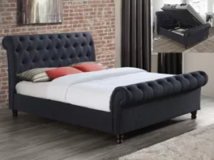 Birlea Castello 6ft Super King Size Charcoal Upholstered Fabric Ottoman Bed Frame