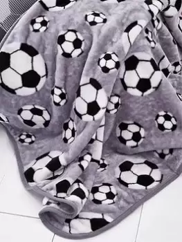 Catherine Lansfield Kids Living Football Blanket Throw - Multi