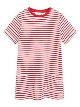 Mango Girls Stripe Jersey Short Sleeve Dress - Red