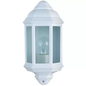 Searchlight 280WH 1 Light Outdoor Wall Lantern Light In White 82-030
