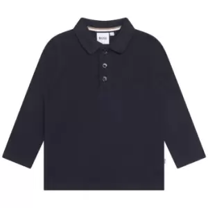 Boss Boss long Sleeve Tonal Polo Shirt Infants - Blue