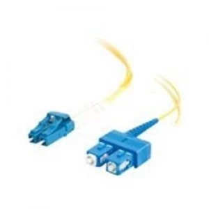 C2G 30m LC-SC 9/125 OS1 Duplex Singlemode PVC Fibre Optic Cable (LSZH) - Yellow