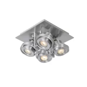 Landa Modern Ceiling Spotlight - LED Dim to warm - GU10 - 4x5W 2200K/3000K - Satin Chrome