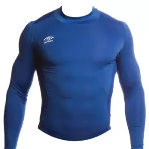 Umbro Long Sleeve High Neck Base Layer Top Mens - Blue