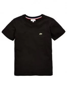 Boys, Lacoste Short Sleeve T-Shirt, Black, Size 14 Years