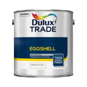 Dulux Trade Eggshell Paint Pure Brilliant White - 2.5L
