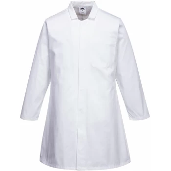 2202 - White Mens Food Industry Coat/overcoat, One Pocket sz 3 XL Regular - Portwest