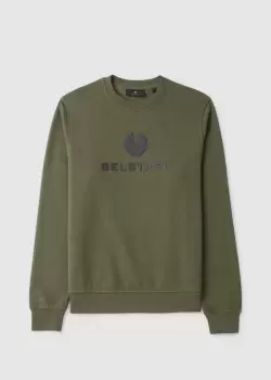 Belstaff Mens Signature Crewneck Sweatshirt In True Olive