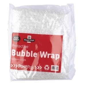 Postpak Protective Bubble Wrap Flat Sheet 600mm x 1m Pack of 6 37728