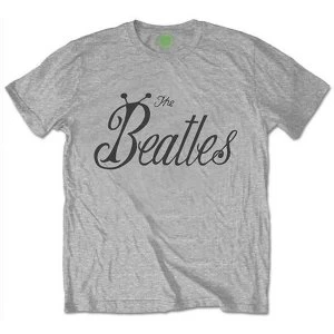 The Beatles Bug Logo Mens Medium T-Shirt - Grey