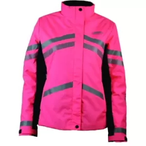 Weatherbeeta Childrens/Kids Reflective Waterproof Jacket (L) (Hi Vis Pink)