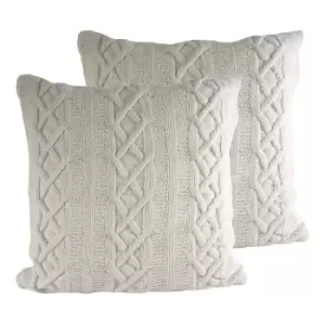 Aran Twin Pack Polyester Filled Cushions