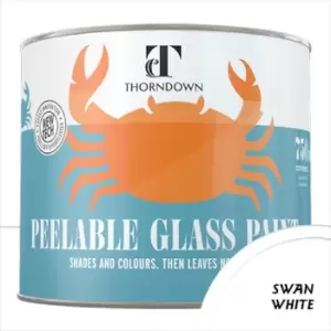 Thorndown Swan White Peelable Glass Paint 750ml - Opaque