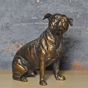 Staffordshire Bull Terrier Bronze Effect Sculpture 15cm