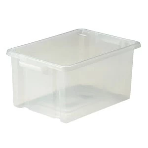 Strata Storemaster Midi Crate External W360xD270xH190mm 14.5 Litres Capacity Clear Single