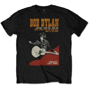 Bob Dylan - Sweet Marie Unisex Medium T-Shirt - Black