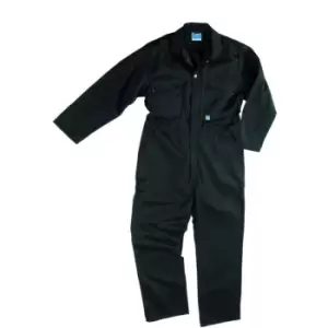 366-BLACK 46" ZIP Front Coverall